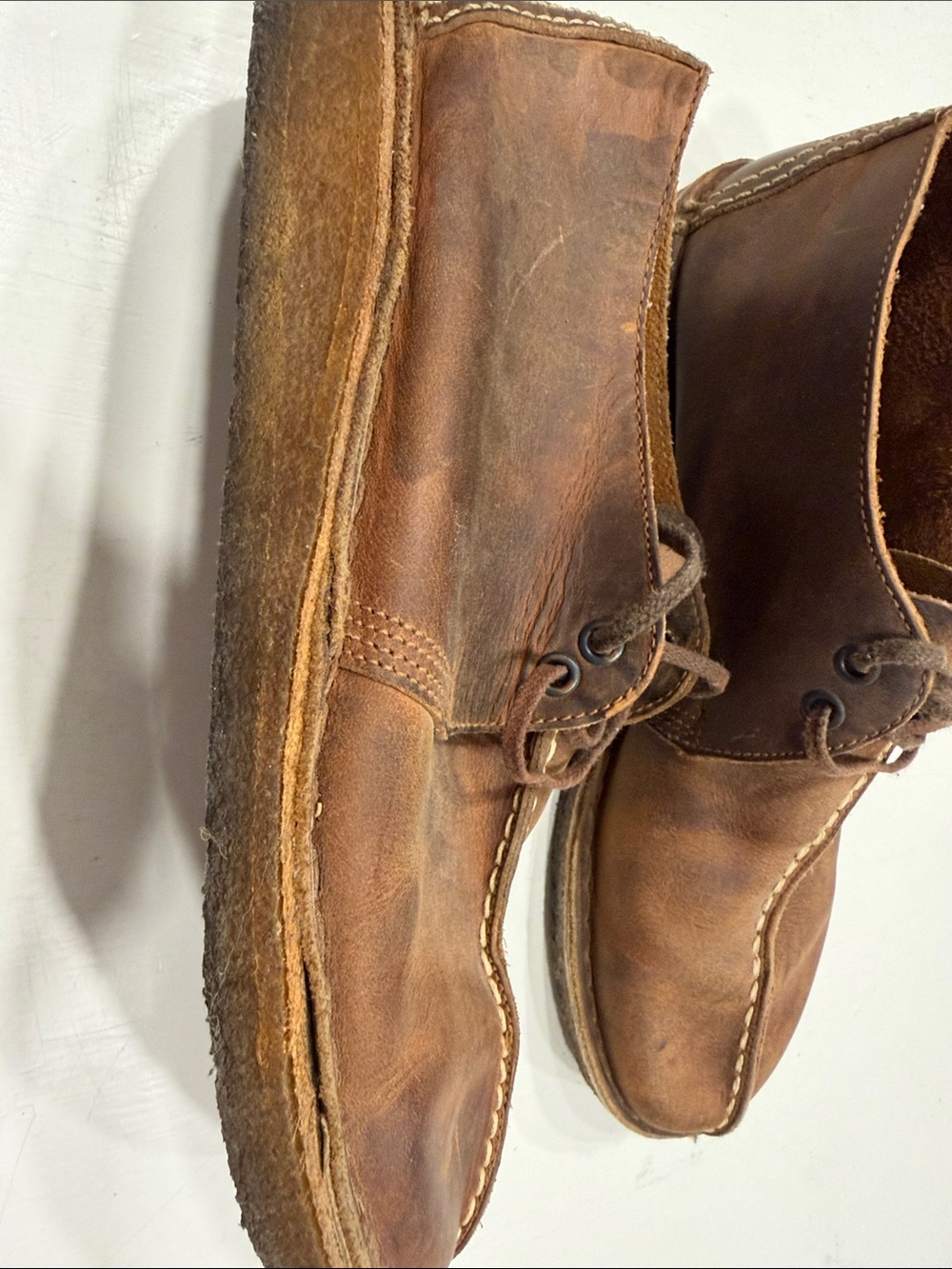 Clarks Men's Dark Brown Leather Chukka Boots - Picture 5 of 14